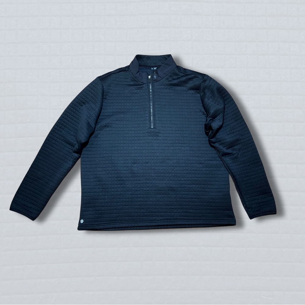 Adidas Black Pullover with Quarter-Zip